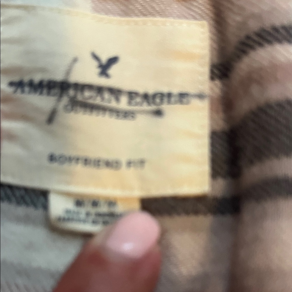 American Eagle Outfitters Mauve Plaid Button-Down Shirt for Kids - Picture 3 of 4